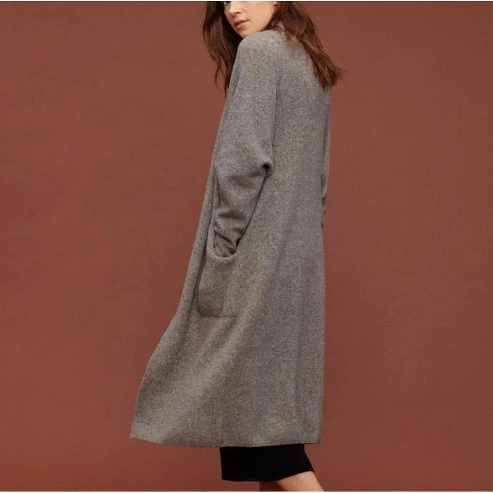 Babaton Aritzia Alpaca Wool Blend Longline Coat‎ Taupe Gray Size S